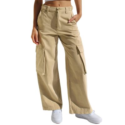 women's multi pocket overall casual pants 79