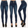 Women's New High Waist Slim Elastic Plus Size Small Feet Jeans 12
