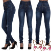 Women's New High Waist Slim Elastic Plus Size Small Feet Jeans 12