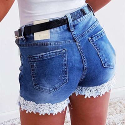Women's New Slim Fit Elastic Lace Shorts 56