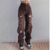 Women's Ripped Jeans Straight Loose Jeans 88