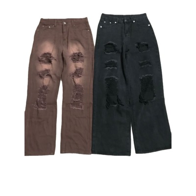 Women's Ripped Jeans Straight Loose Jeans 88