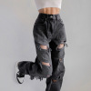 Women's Ripped Jeans Straight Loose Jeans 88