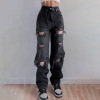 Women's Ripped Jeans Straight Loose Jeans 88