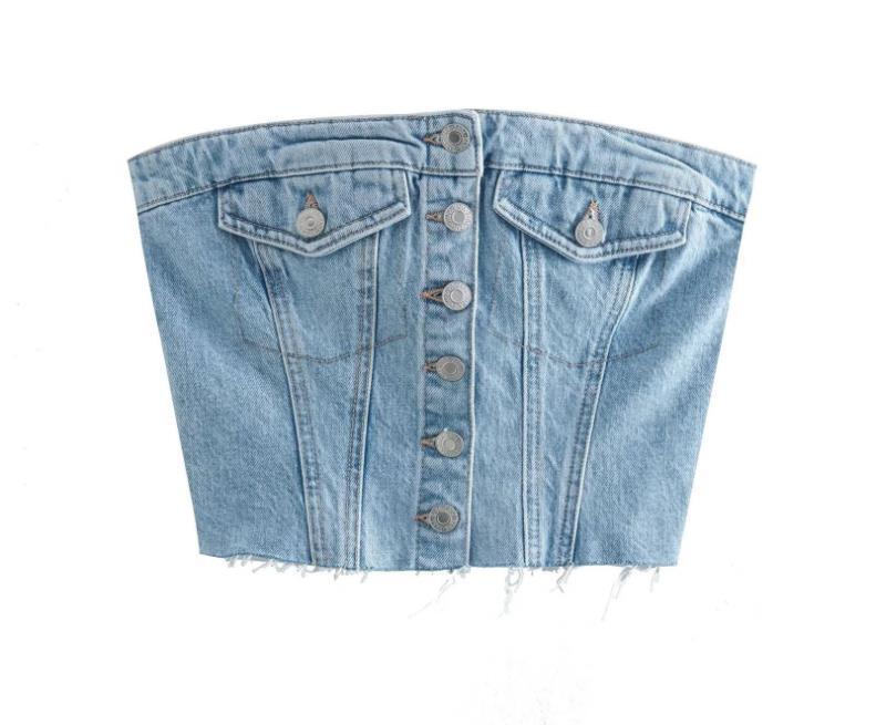 Women's Sexy Slim Short Fashion Denim Vest 19