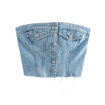 Women's Sexy Slim Short Fashion Denim Vest 19