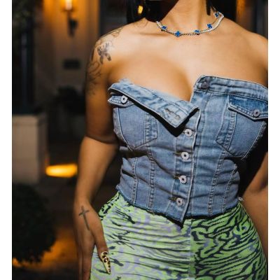 Women's Sexy Slim Short Fashion Denim Vest 19