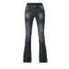 women's skinny elastic tassel flared pants 123 