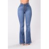 women's slim high waist hip denim flared pants 38