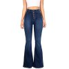 women's slim high waist hip denim flared pants 38