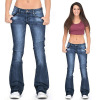 women's slim ripped jeans flared trousers 91