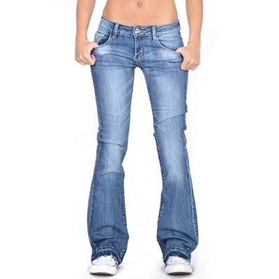 women's slim ripped jeans flared trousers 91