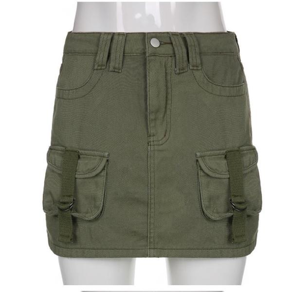 women's solid color low waist slim package hip skirt 120