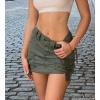 women's solid color low waist slim package hip skirt 120