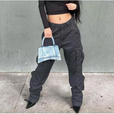 Women's Street Style American Multi-Pocket Casual Workwear Jeans 20