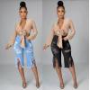 Women's Tassel Ripped Stretch Cropped Jeans 36