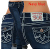 women's thick thread embroidered mid waist jeans 47