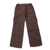 Women's trousers solid color pocket splicing basic casual loose 90